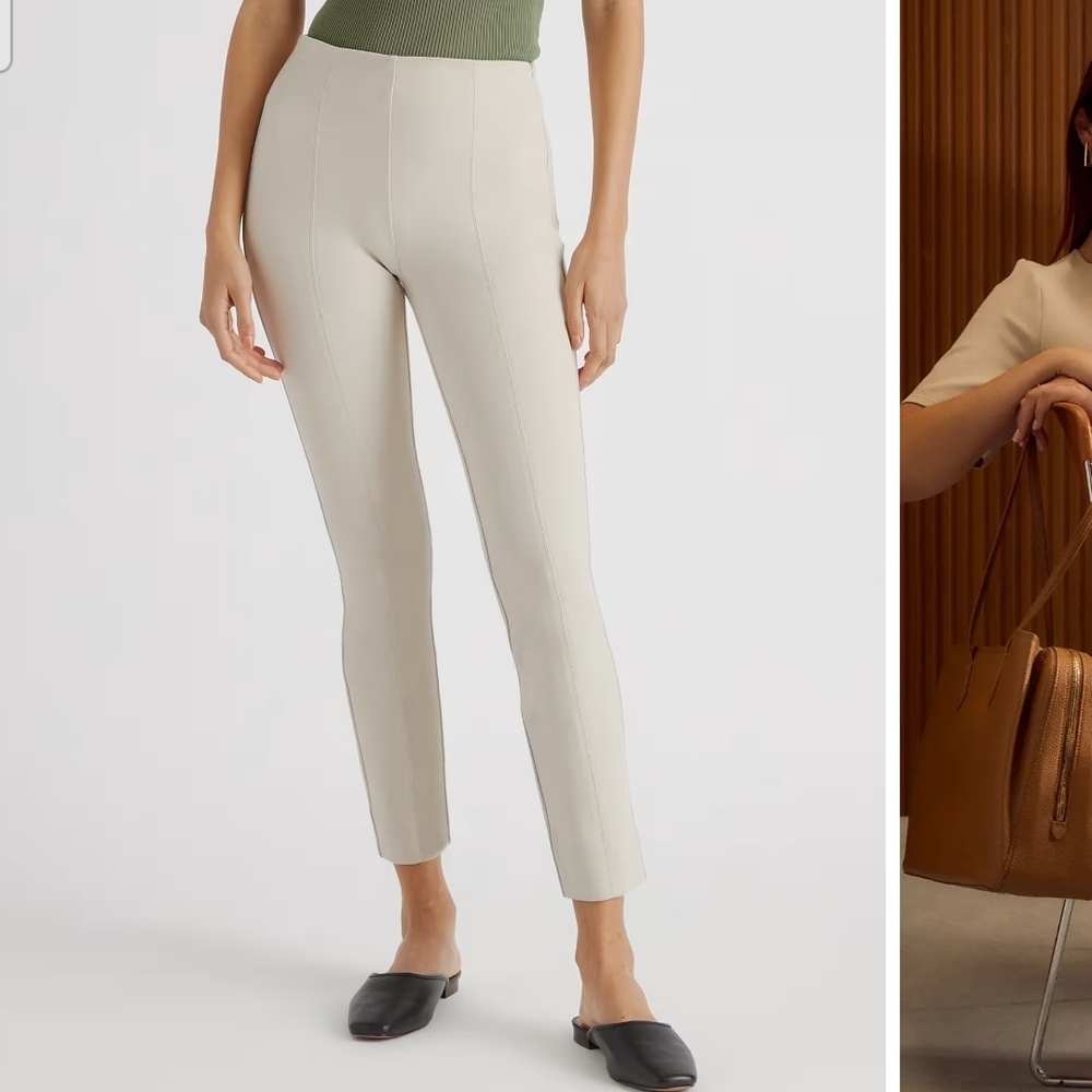 Quince Cream Ankle Pants